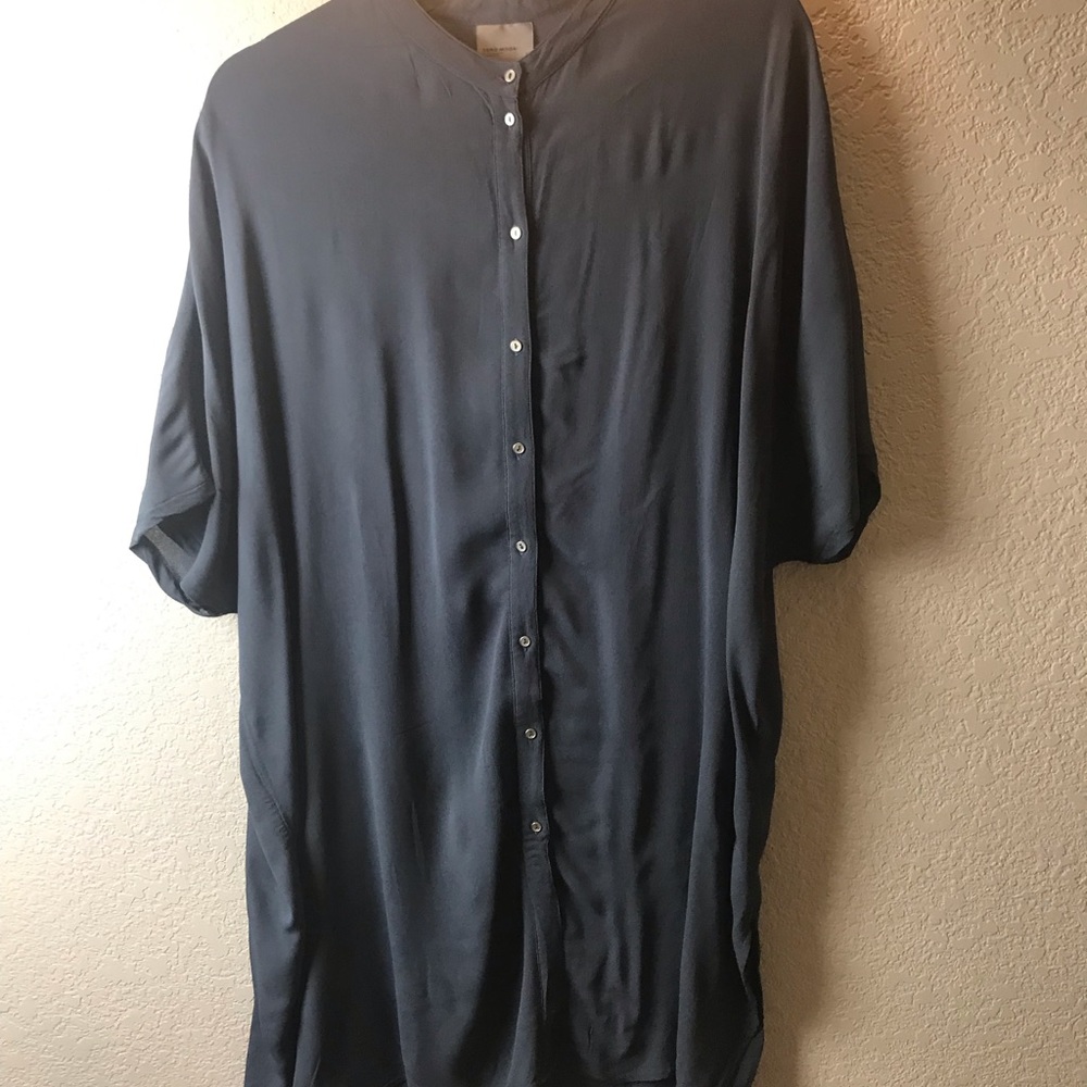 Dark grey woman shirt dress